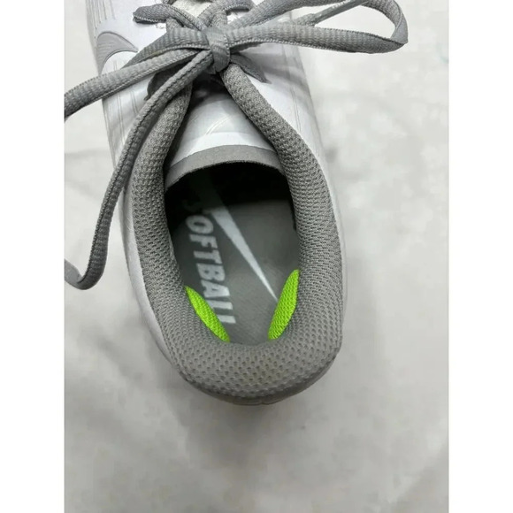 NIKE LUNARLON DRAGON PRO WOMEN'S SOFTBALL CLEATS WHITE GRAY SZ 7 - Picture 6 of 13